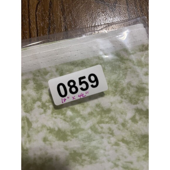 Cotton Fabric - 18" X 42"- Green Marble/Sponge/Tie-Dye Effect - Picture 5 of 5